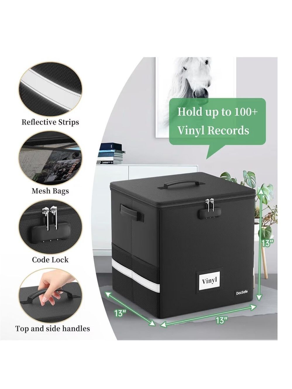 DocSafe Vinyl Record Storage Box fireproof and water resistant - Picture 3 of 6